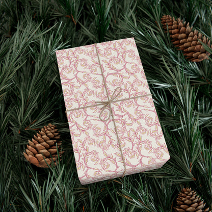 Gift Wrap Papers - pink white pattern