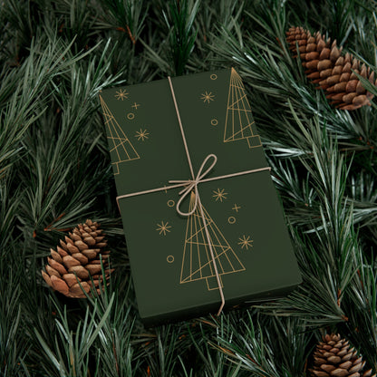 Gift Wrap Papers - golden Christmas  tree