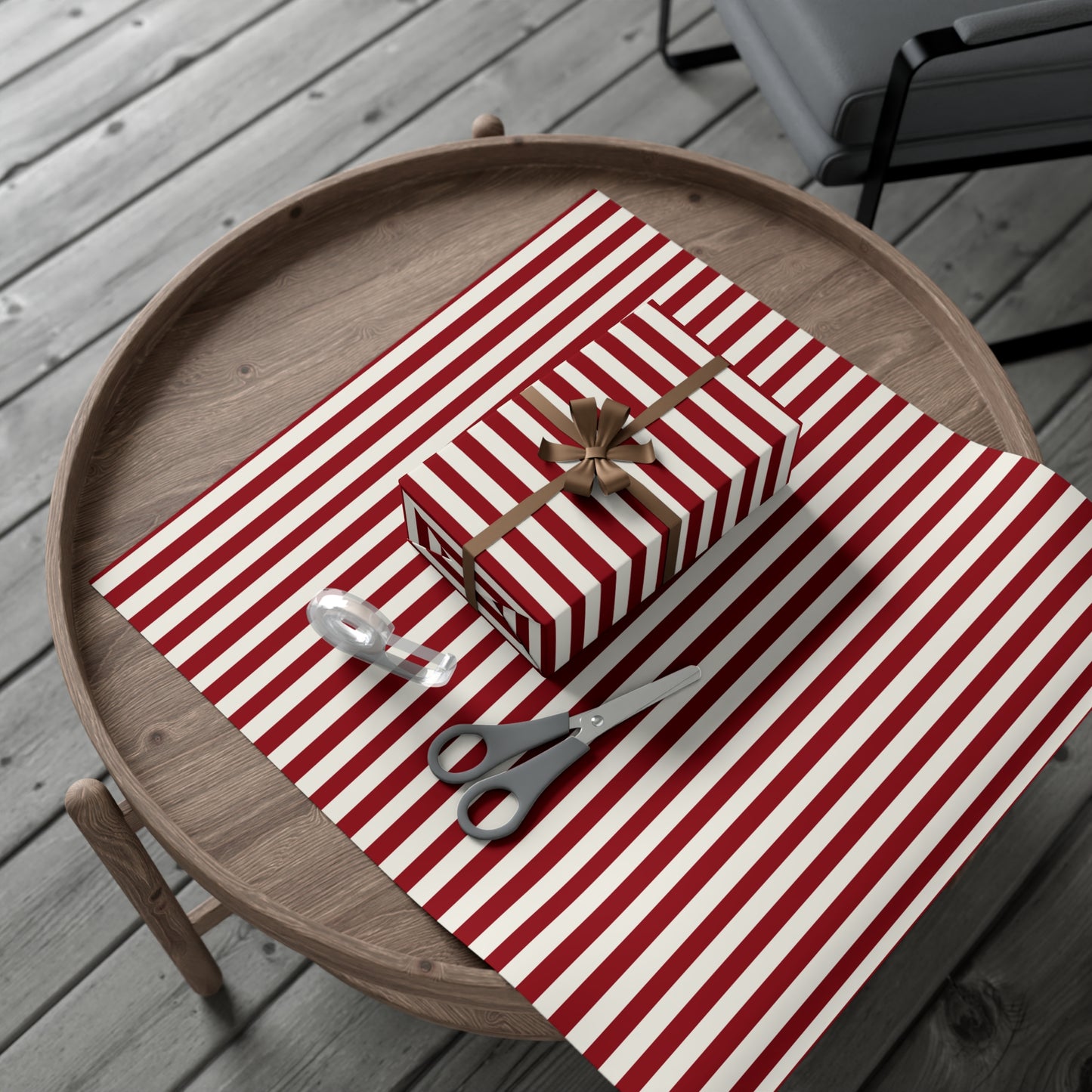 Gift Wrap Papers - red white stripes