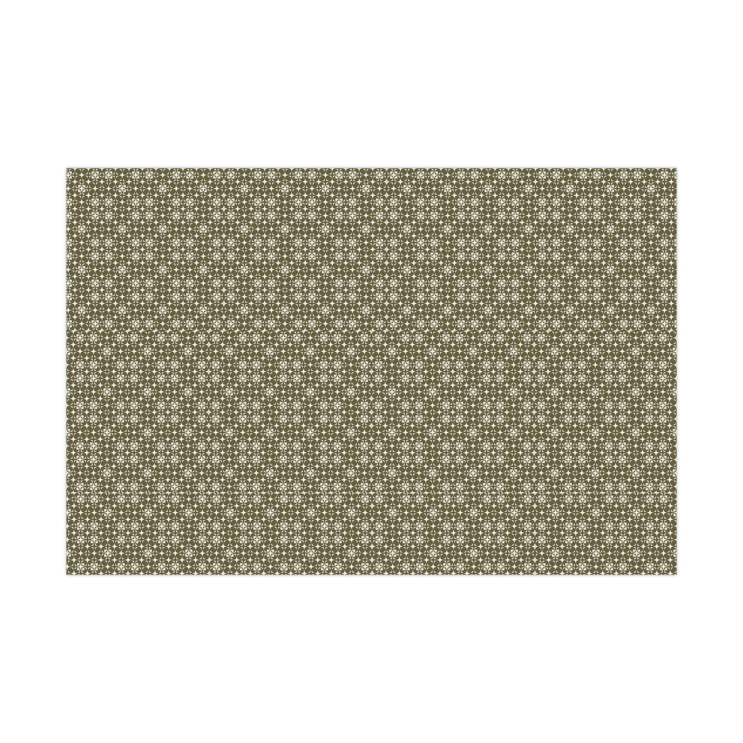 Gift Wrap Papers - white green pattern