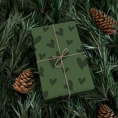 Gift Wrap Papers - green heart