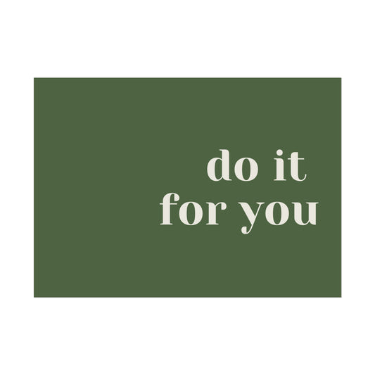 Poster small - do it for you green