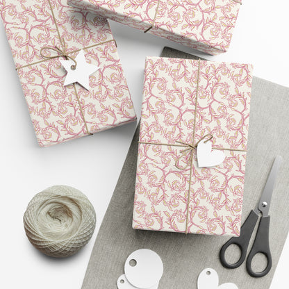 Gift Wrap Papers - pink white pattern