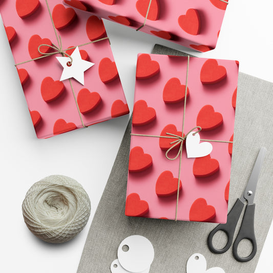 Gift Wrap Papers - heart candy