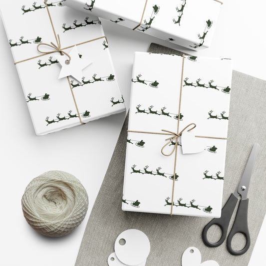 Gift Wrap Papers - rendeir white