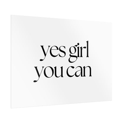 Poster small - yes girl white