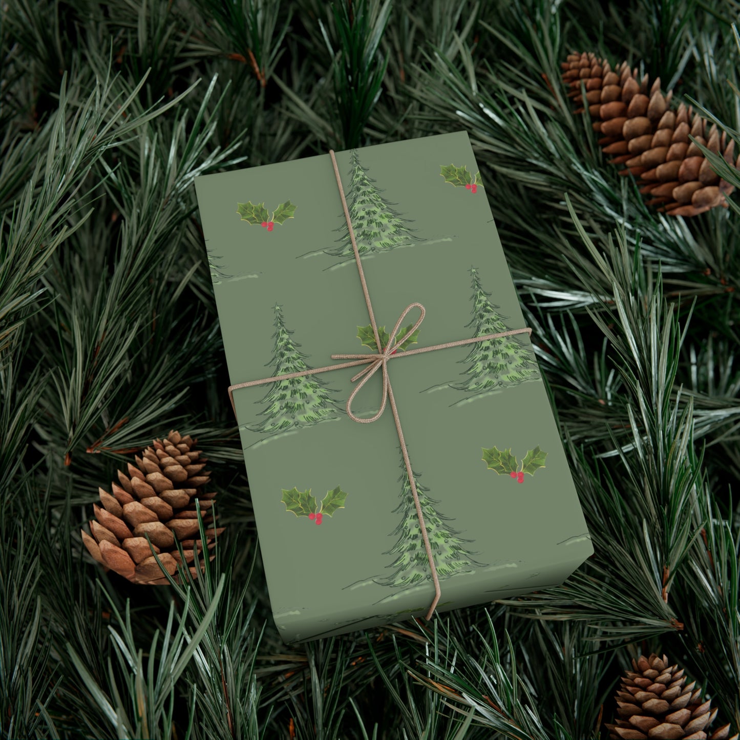 Gift Wrap Papers - Christmas mistletoe