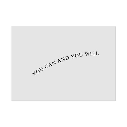 Poster small - you can and you will round