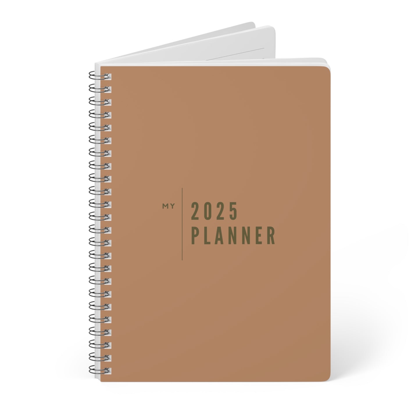 Wirobound Softcover Notebook, A5 - my 2025 planner terracotta