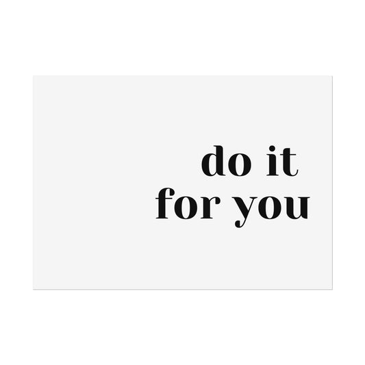 Poster small - do it for you white