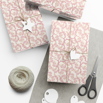 Gift Wrap Papers - pink white pattern