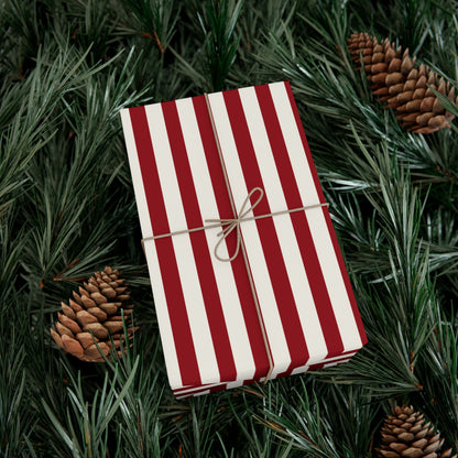 Gift Wrap Papers - red white stripes