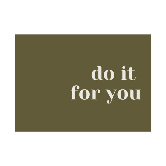 Poster small - do it for you olive