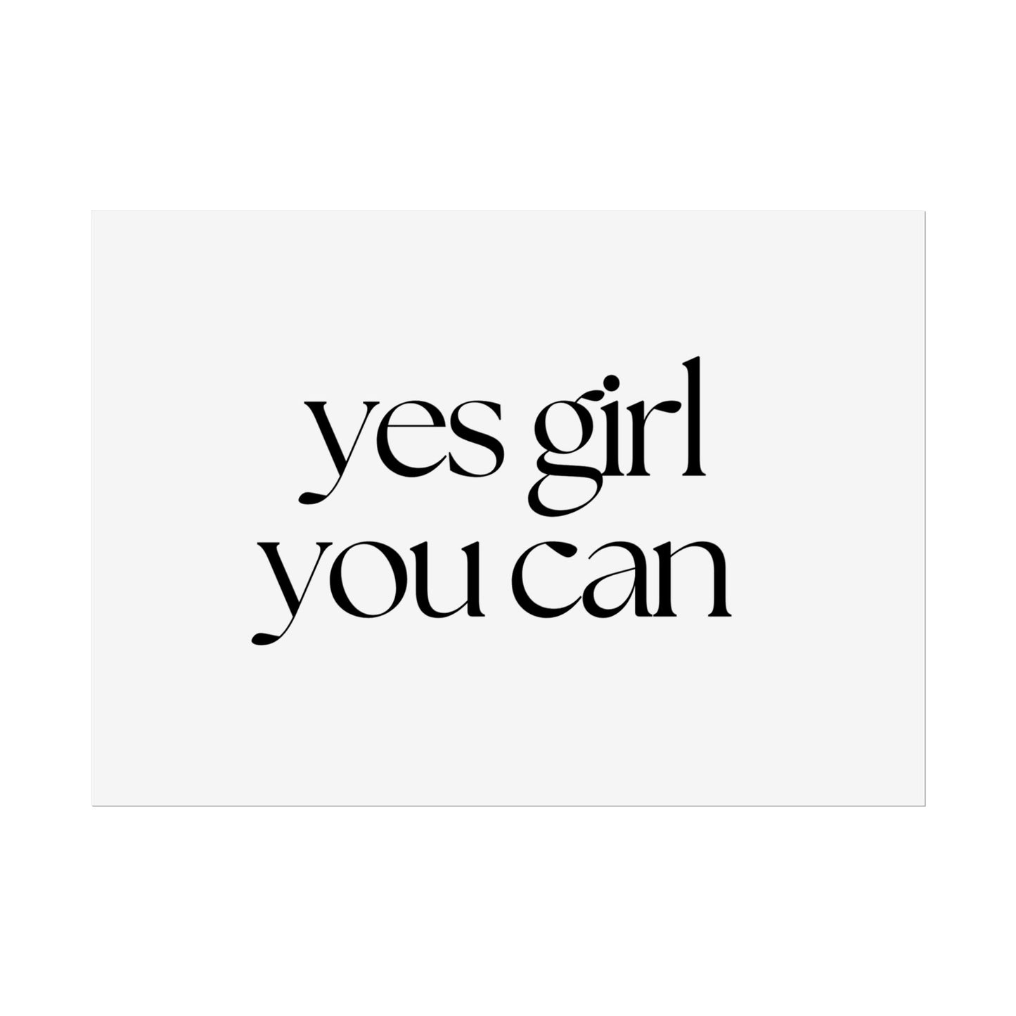 Poster small - yes girl white