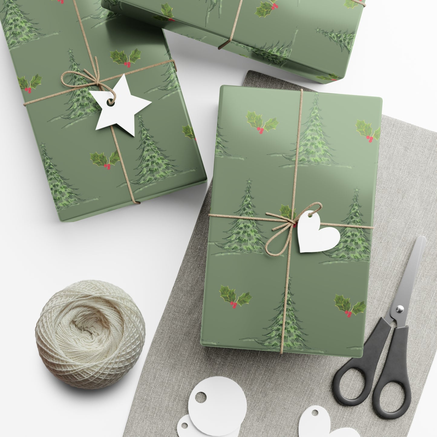 Gift Wrap Papers - Christmas mistletoe