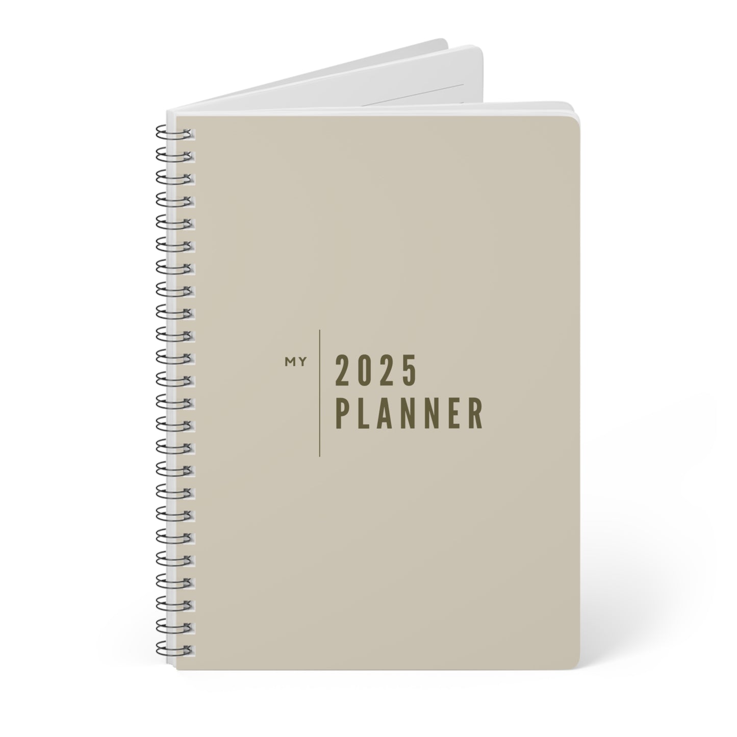 Wirobound Softcover Notebook, A5 - my 2025 planner oat