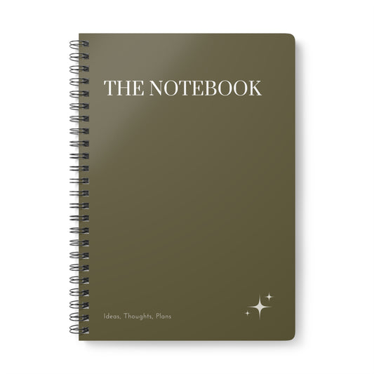 Wirobound Softcover Notebook, A5 - moss notebook