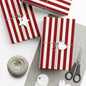 Gift Wrap Papers - red white stripes