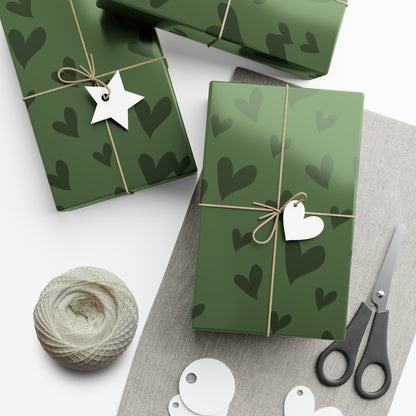 Gift Wrap Papers - green heart