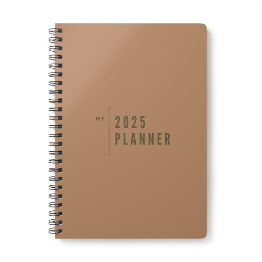 Wirobound Softcover Notebook, A5 - my 2025 planner terracotta