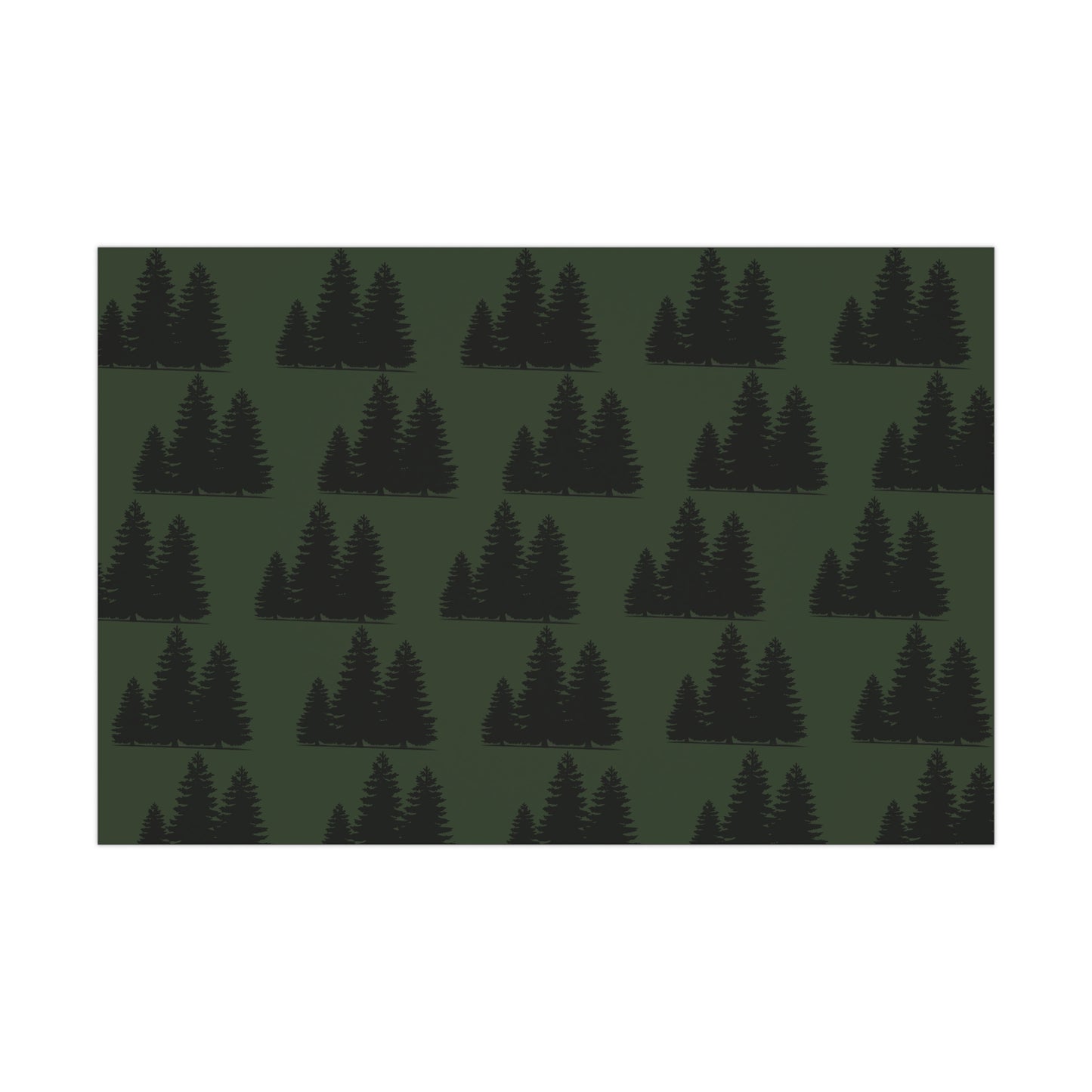 Gift Wrap Papers - bold trees green