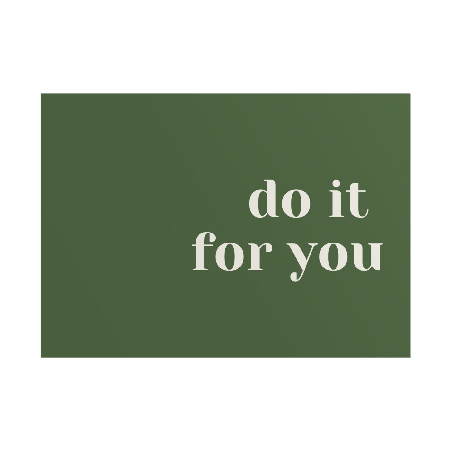 Poster small - do it for you green