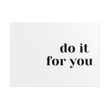 Poster small - do it for you white