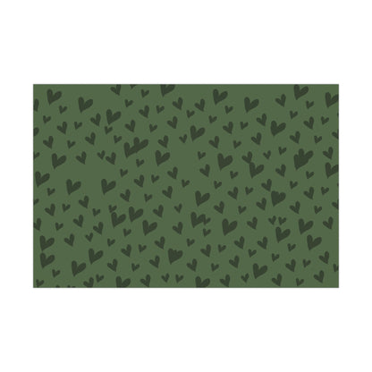 Gift Wrap Papers - green heart