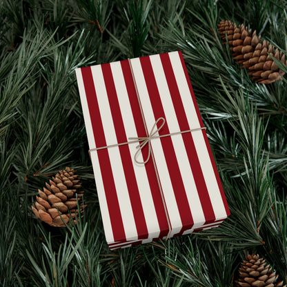 Gift Wrap Papers - red white stripes