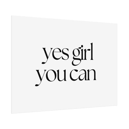 Poster small - yes girl white