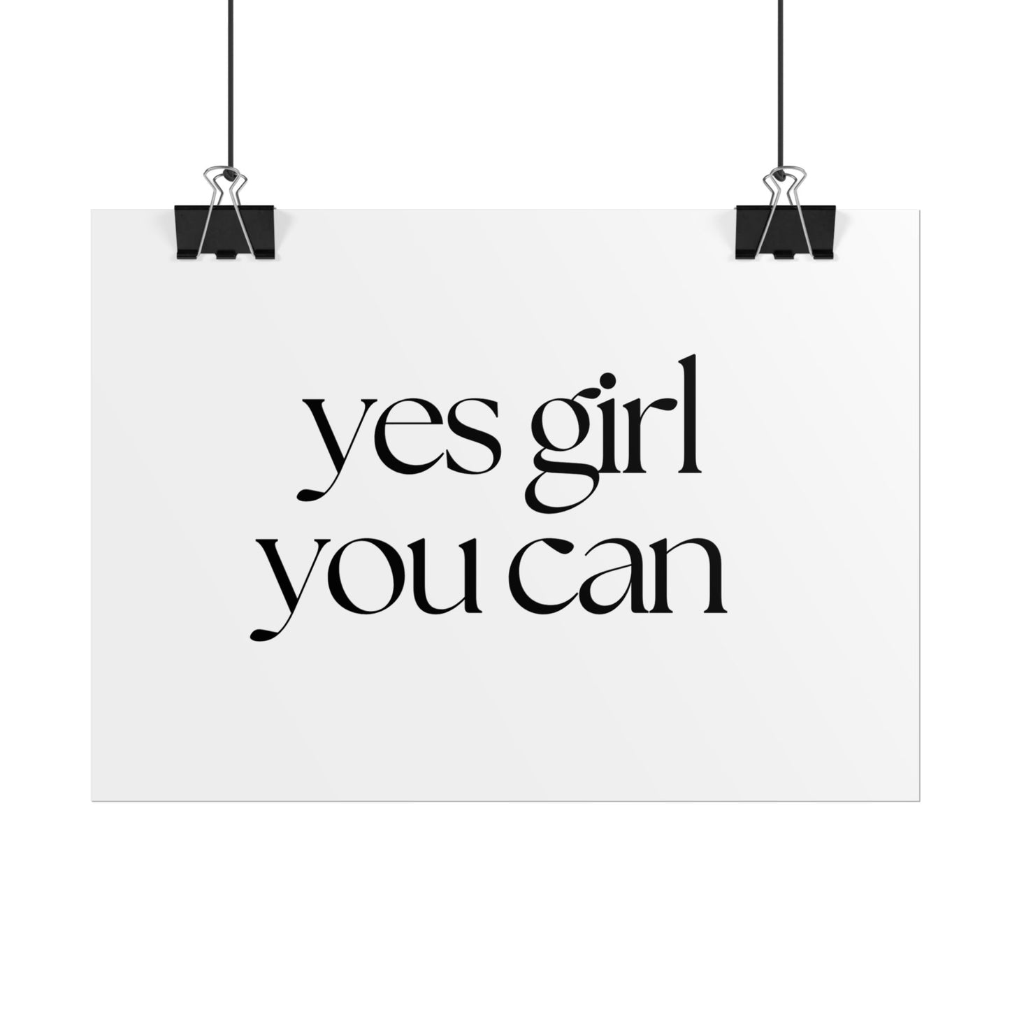 Poster small - yes girl white