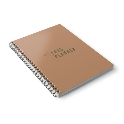 Wirobound Softcover Notebook, A5 - my 2025 planner terracotta