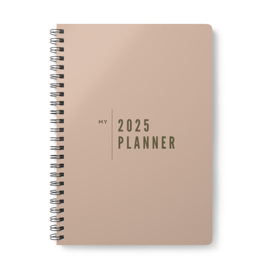 Wirobound Softcover Notebook, A5 - my 2025 planner blush